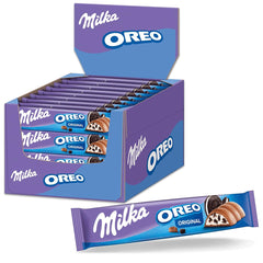 Barritas de chocolate Milka – Chocolate con leche alpino con trozos de galleta de cacao y relleno de fina crema de leche – 36 x 37g