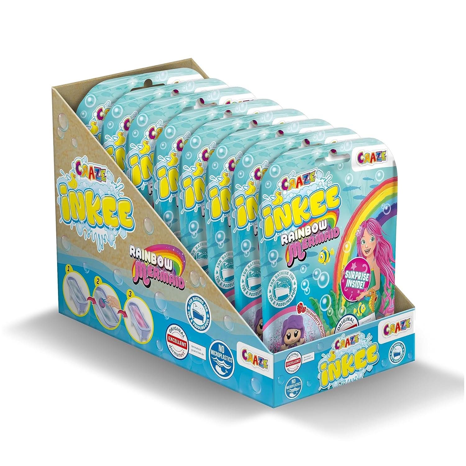 UNICORNIO TINTA | Bomba de baño para niños con sorpresa, 100 G, unicornio, aroma a palomitas Mother and Child Naty Shop 8X Rainbow Mermaid