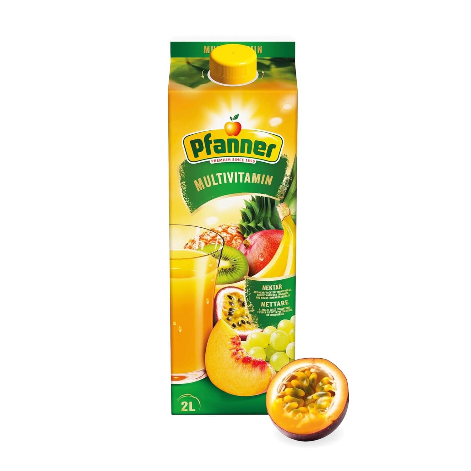 Pfanner 100% suc de mere tulbure natural (1 x 2 litri) - Mere presate direct - Suc de fructe fără adaos de zahăr Bauturi fara alcool Naty Shop 1 litru Multivitamin