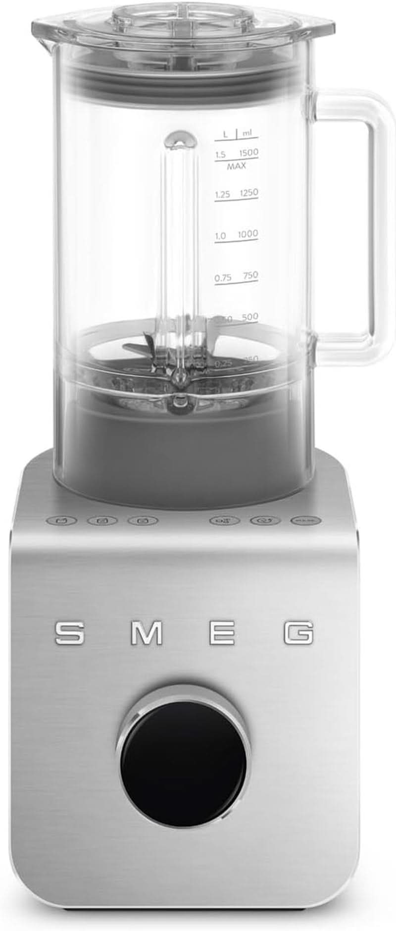 SMEG, Hochleistungsmixer BLC01BLMEU, 5 programas preestablecidos, 9 velocidades manuales, función de pausa y pulso, Kunststoffgehäuse, base Rutschfeste, 1400 W, Schwarz Kitchen Naty Shop
