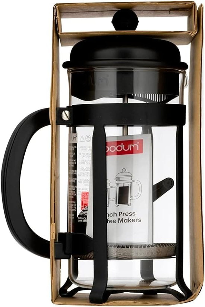 Cafetieră Bodum 1908-01 Java, 8 căni, 1 L, multistrat, neagră, 10,6 x 16,3 x 24,5 cm, 6 bucăți
