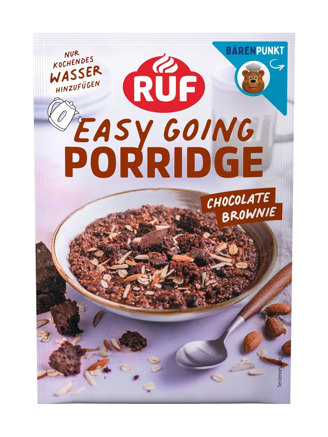 Avena instantánea RUF con fresas y vainilla, una comida de verano con avena lista en 3 minutos, 1 sobre x 65g