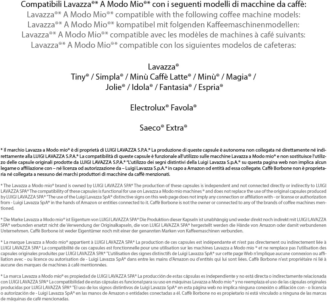 Caffè Borbone Don Carlo, Schwarze Kaffeemischung - 50 Kapseln - Kompatibel mit Lavazza®* A Modo Mio®* Haushalts-Espressomaschinen