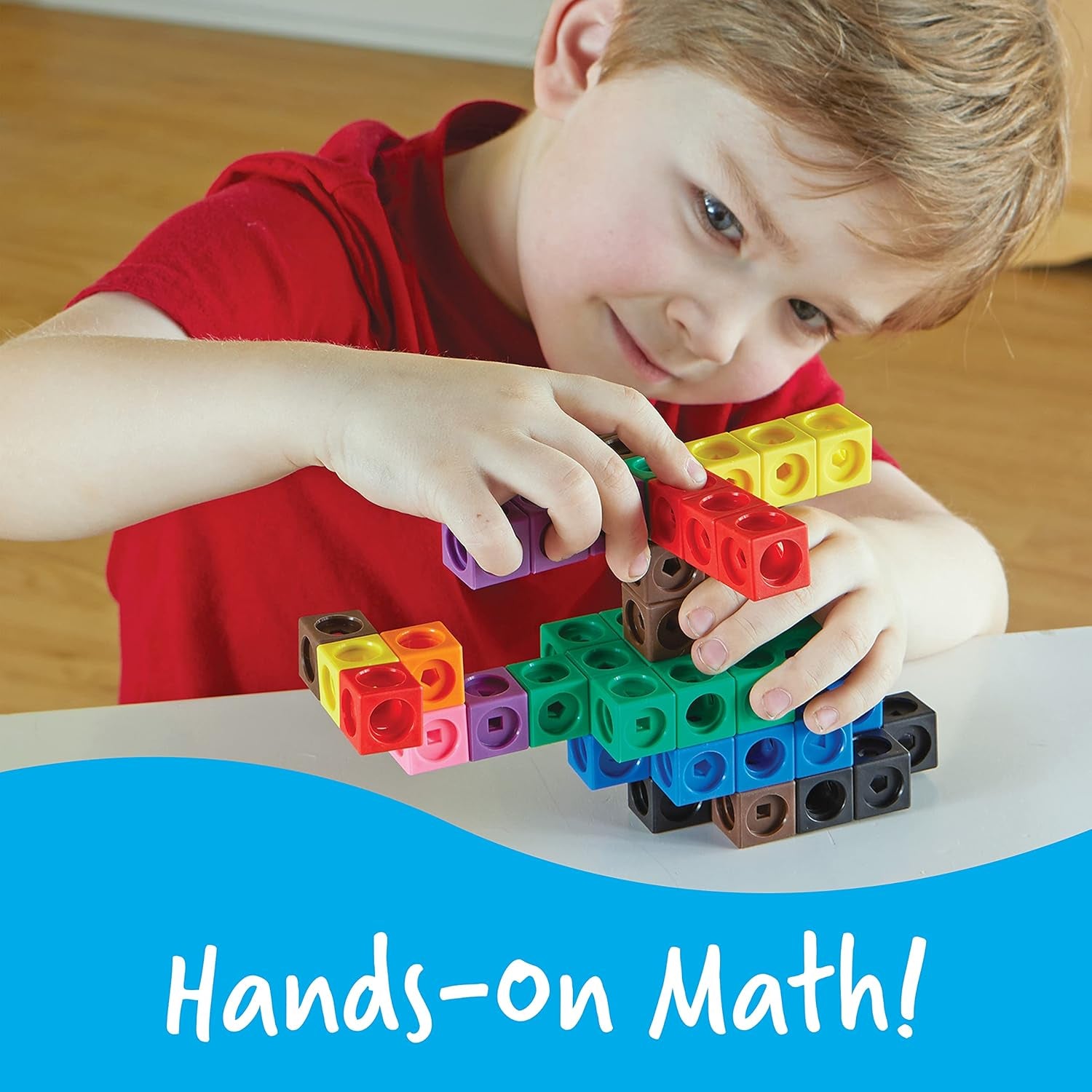 Recursos de aprendizaje MathLink Steckwürfel Big Builders para Baumeister, ab 5 Jahren, Konstruktionsspielzeug für frühes Mint-Lernen, 200 Teile