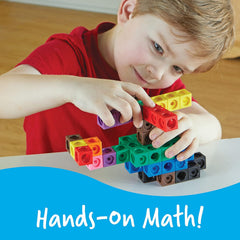 Recursos de aprendizaje MathLink Steckwürfel Big Builders para Baumeister, ab 5 Jahren, Konstruktionsspielzeug für frühes Mint-Lernen, 200 Teile