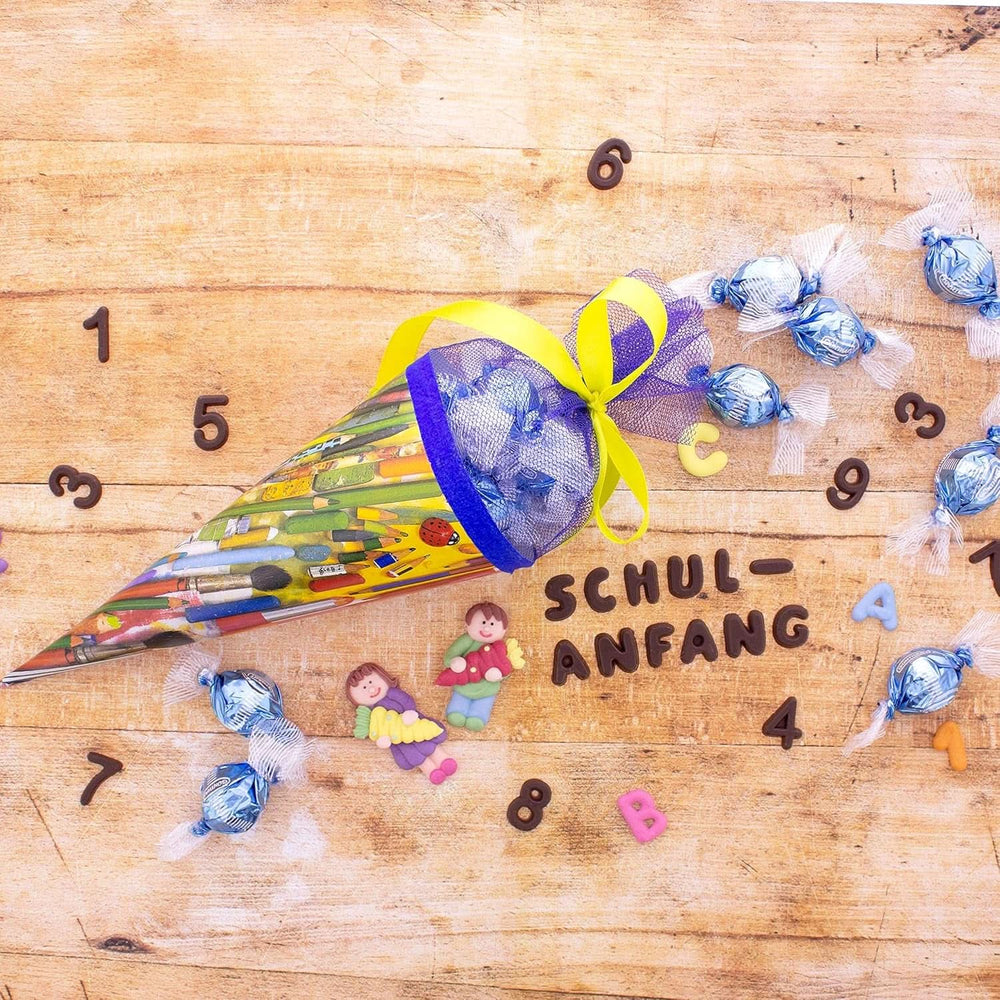 Günthart Backdecor, 90 piezas de letras, alfabeto y números de chocolate en fino chocolate negro, 47 gramos Naty Shop