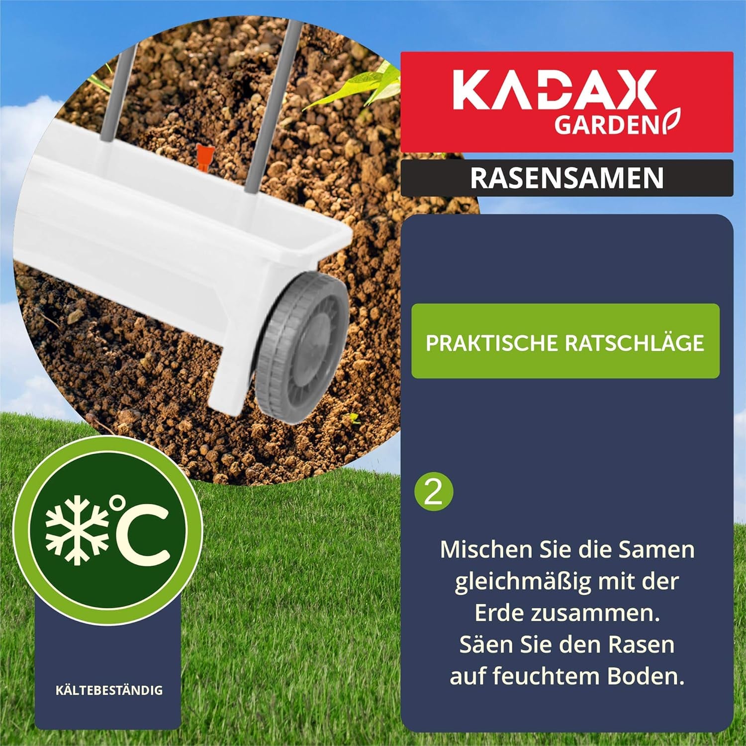 KADAX Ziergras, 200 M², Ziergrassaatgut, Grassaatgut, Rasenmischung, Grassamen, Rasensaat, Wirksames Saatgut, Rasensaatmischung, Gras, Saatgutmischung (5 Kg)