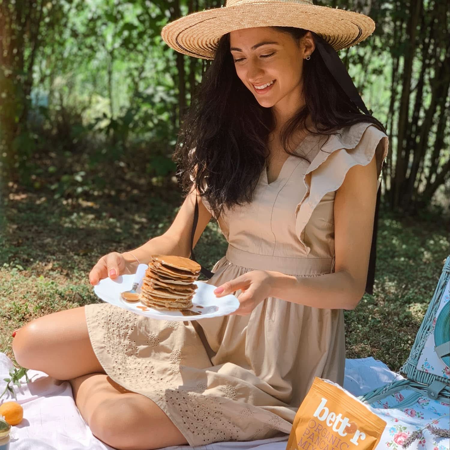 Bett'R Pancake Mix, mezcla para hornear ecológica, vegana y sin gluten, 6 x 400 gramos Kitchen Naty Shop