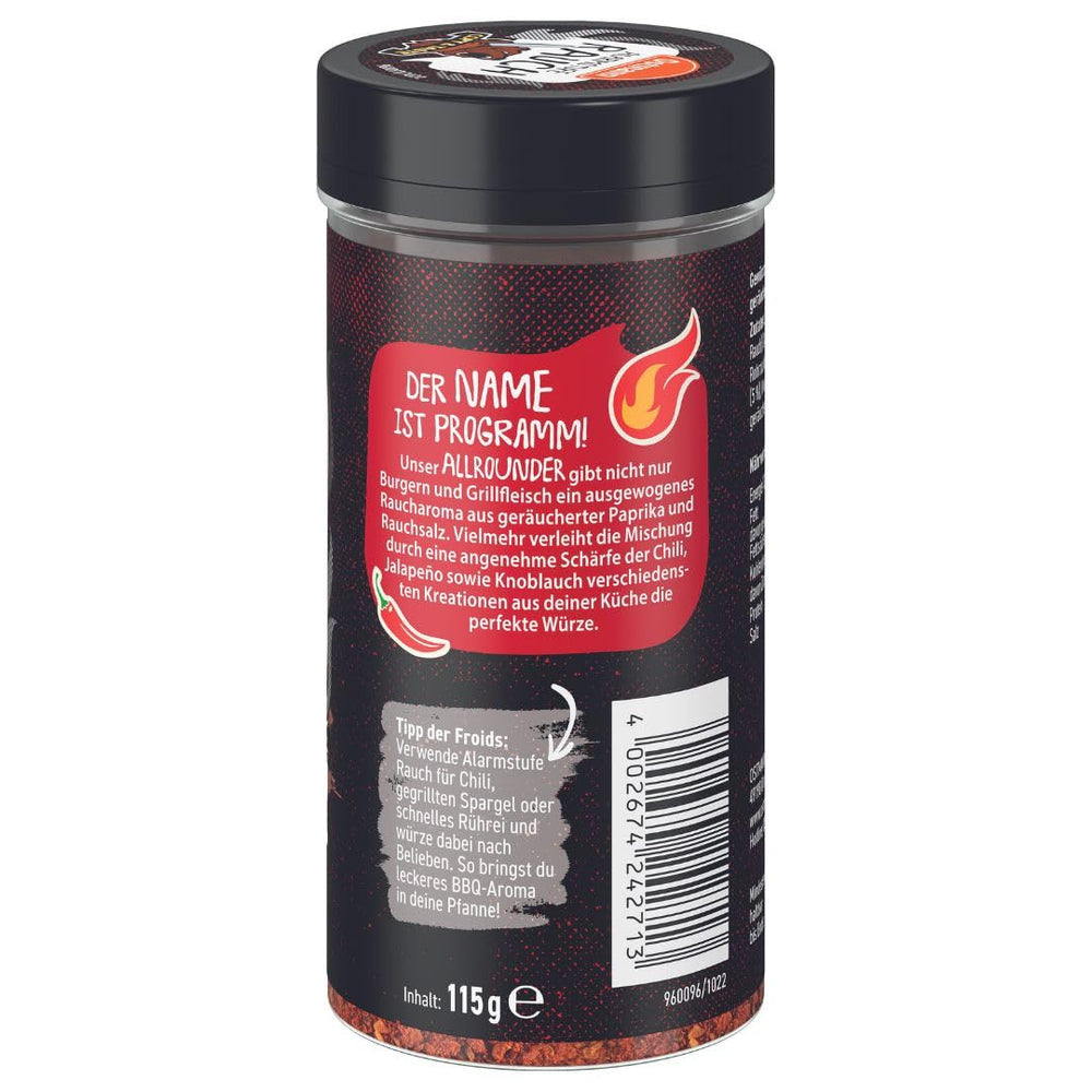 Ostmann Gewürze - Alarmstufe Rauch | Gewürzzubereitung mit Geräucherter Paprika | Para hamburguesas, Grillfleisch und Co. | Doctor Freud 115 g en Streuer