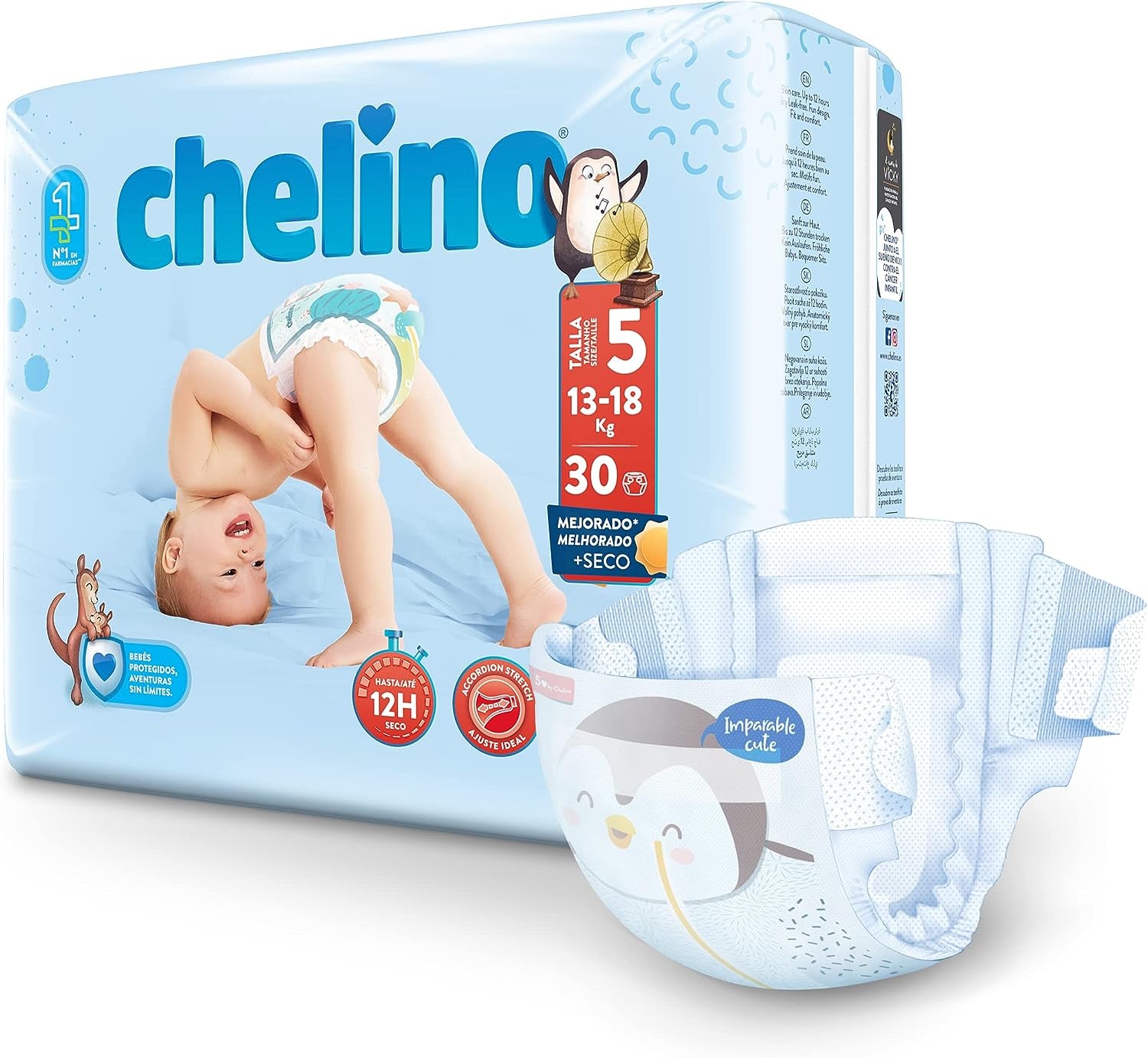 Pañales Indas Fashion & Love, Junior T 5 para 13-18 kg, (30 piezas)