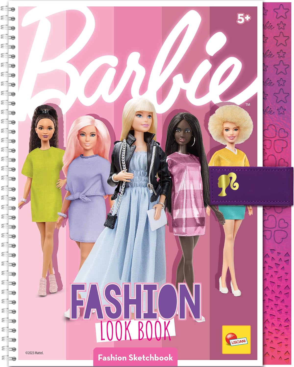 Lisciani - BARBIE - Skizzenbuch Set Wir Glänzen - Modestudio - Models zum Anziehen - Kreatives Spiel - Supermodische Kleidung - Farbmarker - Für Mädchen ab 4 Jahren