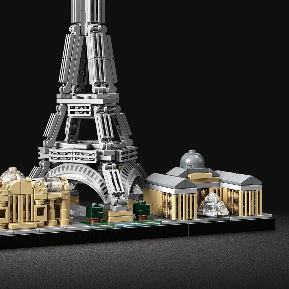 LEGO Architecture París, Torre Eiffel, Campos Elíseos y Louvre, kit de modelos, colección Skyline, decoración para el hogar y la oficina, ideas de regalos para coleccionistas, hombres y mujeres 21044 Juegos de construcción Besuche den LEGO-Store