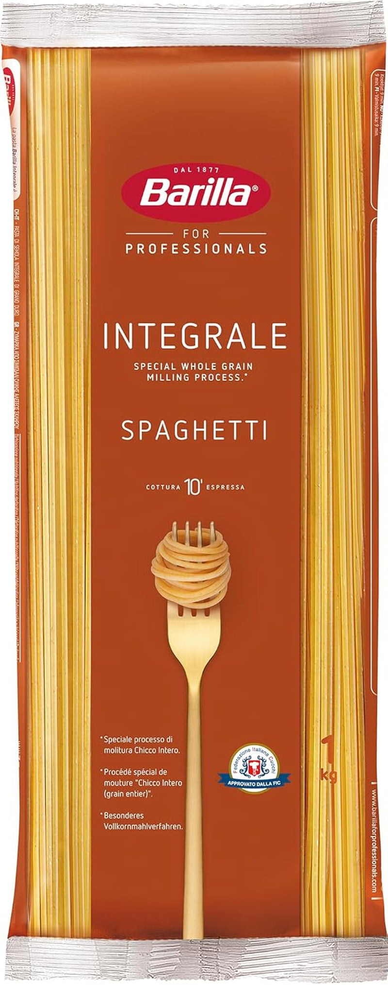 Pasta Integral Barilla Fusilli Pasta Integral – 1 kg