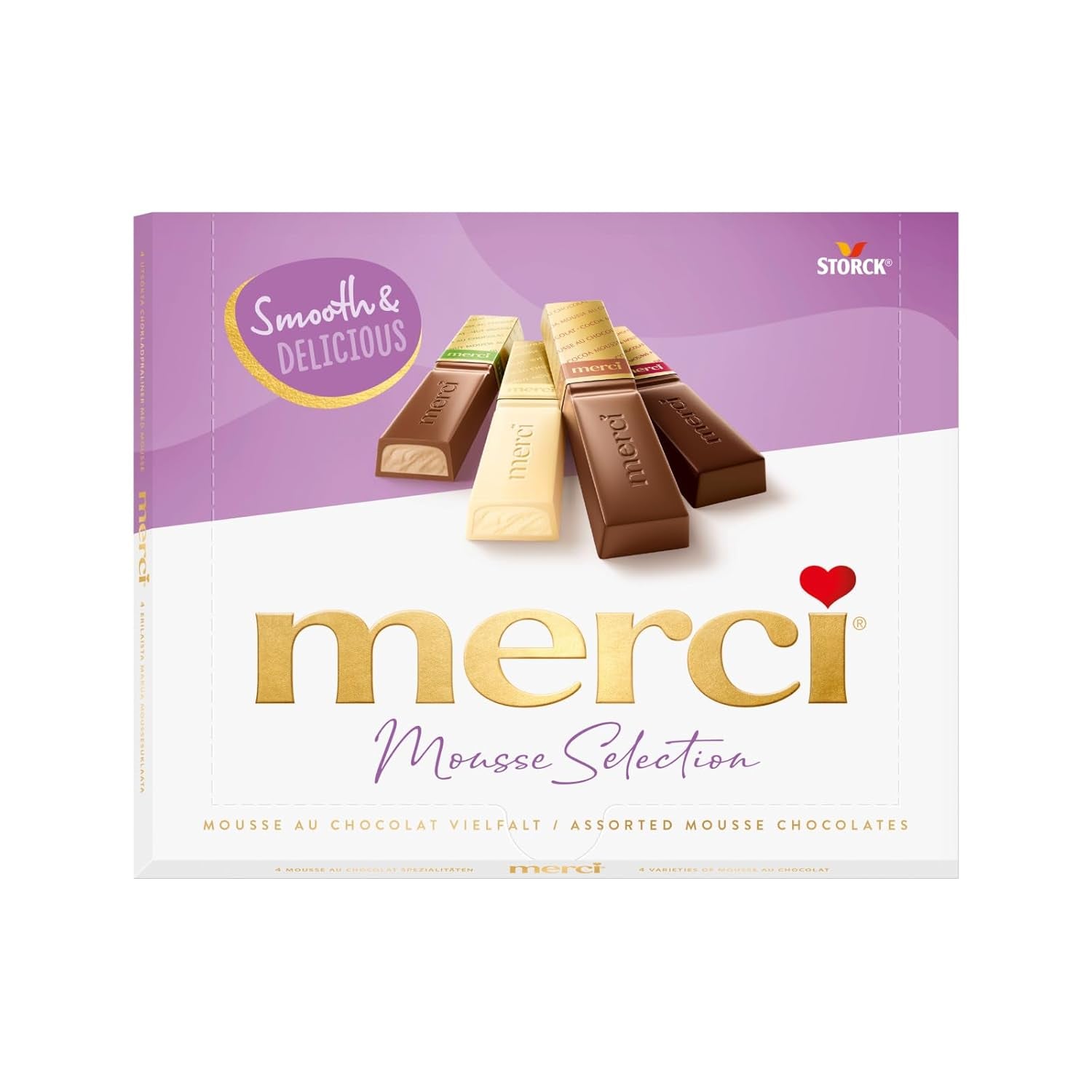 merci Variedad Mousse au Chocolat Finest Selection – 1 x 210 g – Especialidades Exquisita Mousse de Chocolate – Bombones rellenos y sin relleno