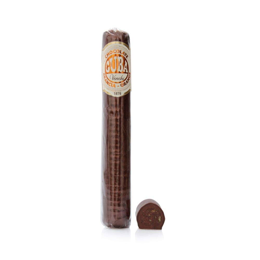 Venchi - Chocolate con leche y chocolate negro 56% puro con piel de naranja siciliana confitada, 100 g, sin gluten, sin colorantes ni conservantes
