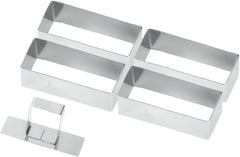 881780 Cutie conține 4 forme dreptunghiulare + pistil din oțel inoxidabil.