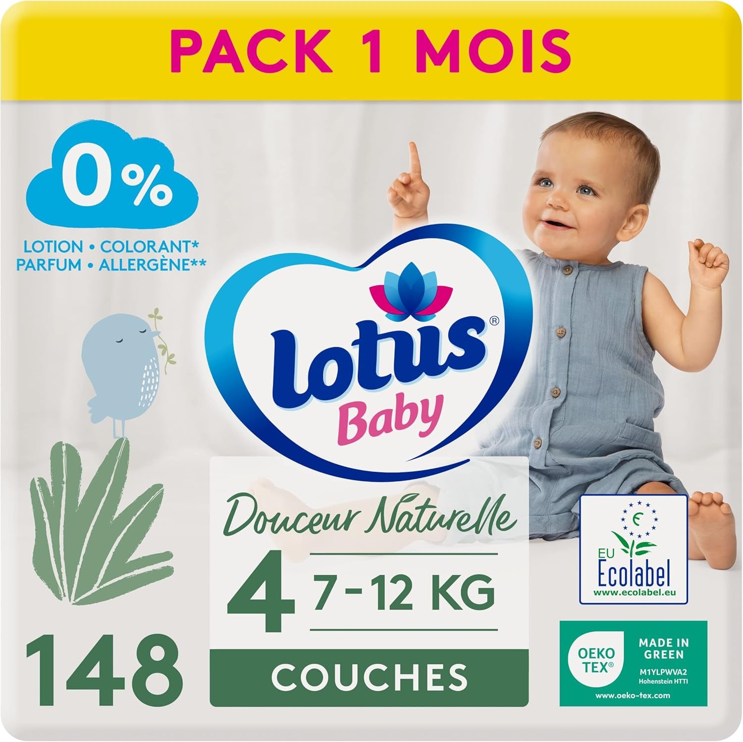 Douceur Naturelle – Pañales talla 3 (5-9 kg) pack 1 mes – 172 pañales