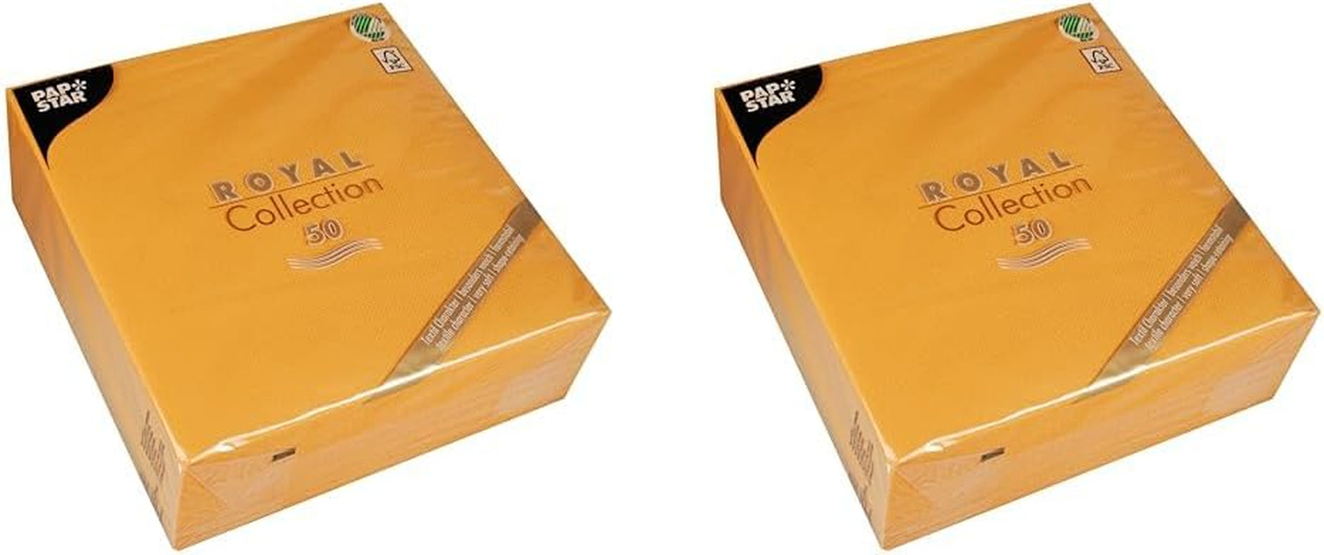 Papstar, 50 de șervețele "ROYAL Collection" 1/4 fold 40 Cm X 40 Cm portocaliu, #82219