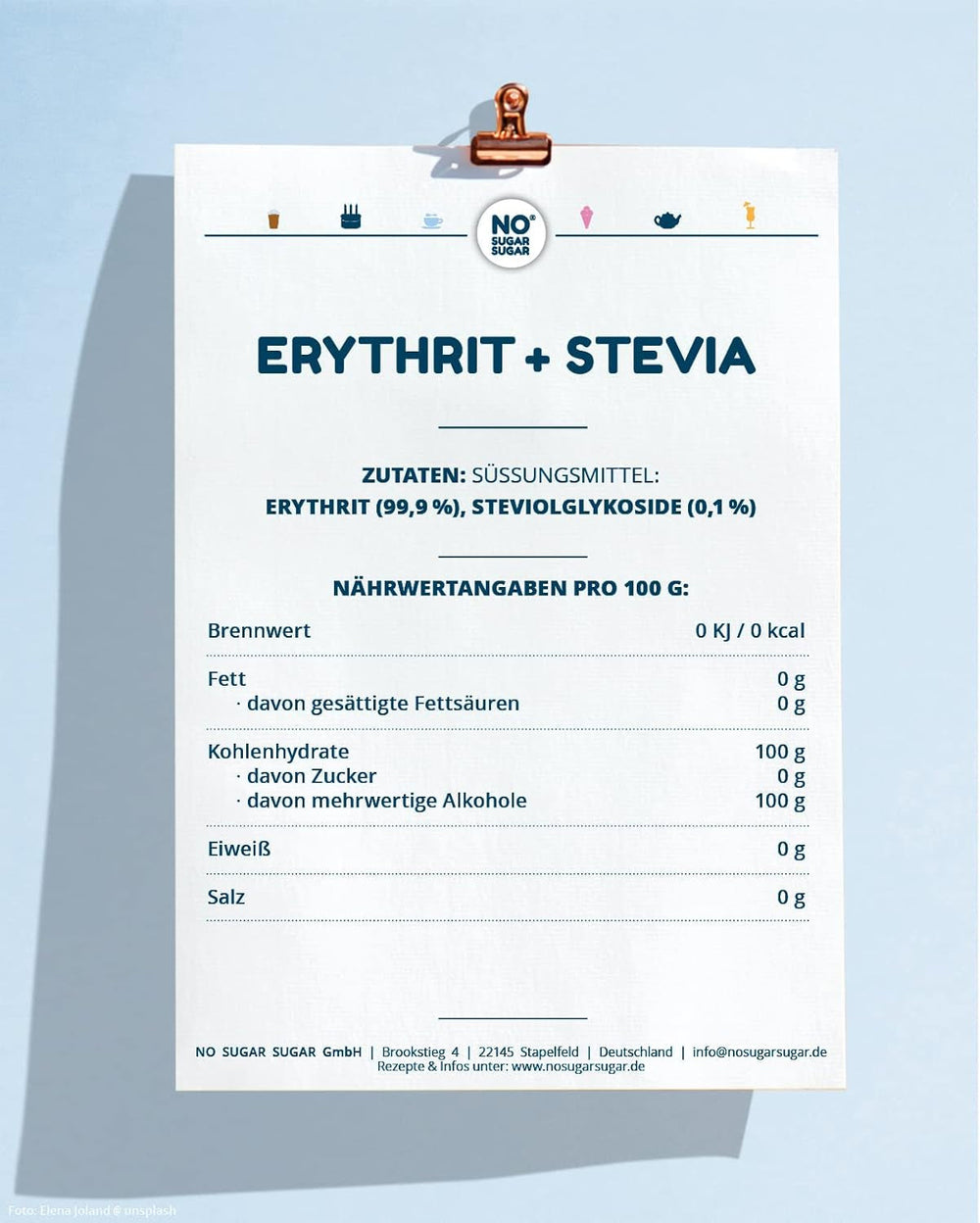 SIN AZÚCAR AZÚCAR 400 G Erythrit + Stevia Vegan, 100% Zucker- & Kalorienfreier Zuckerersatz, Zahnfreundlich 1:1 Süße Gegenüber Zucker, Gesunde Alternative Ohne Eigengeschmack Zum Kochen, Backen, Süßen Edulcorantes Naty Shop
