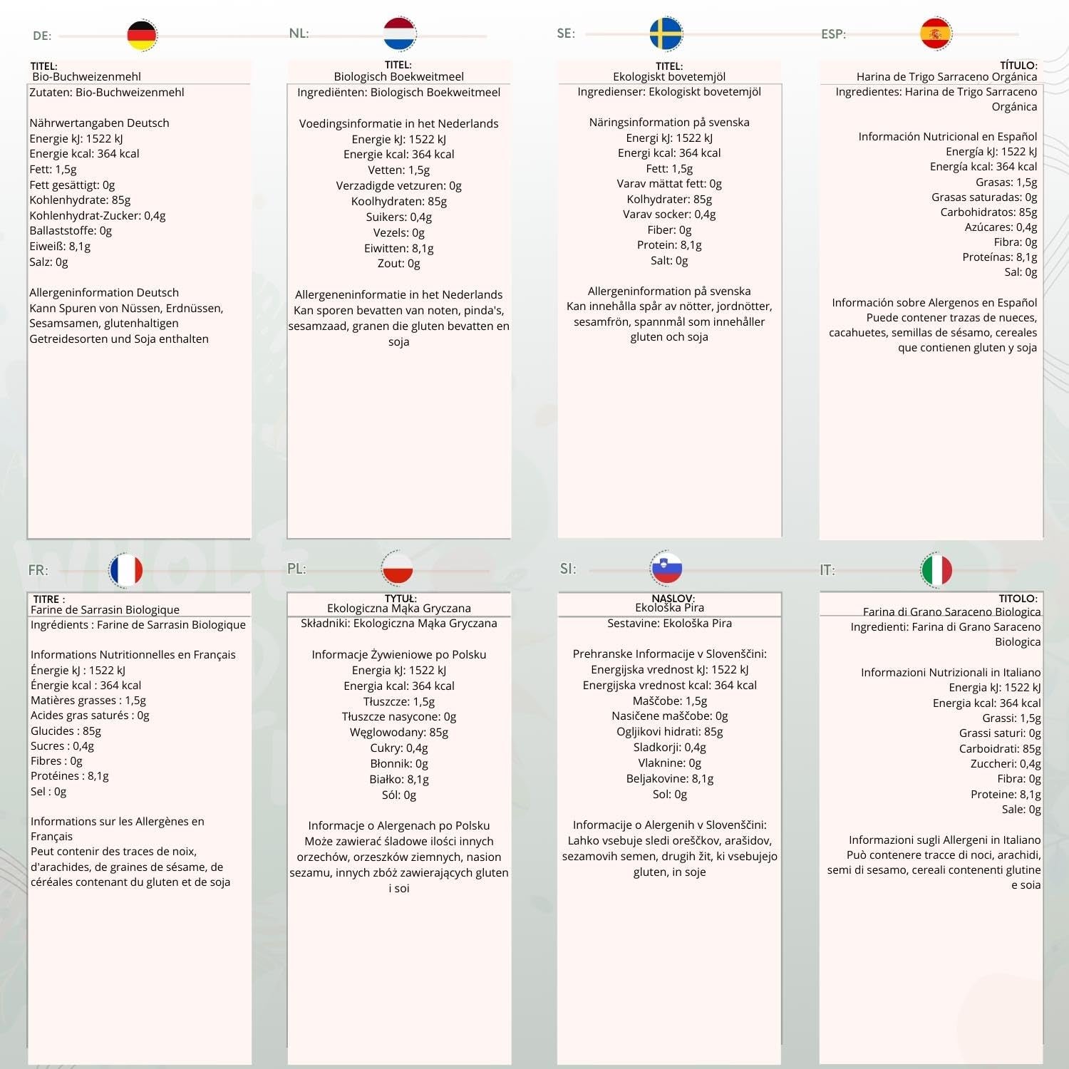 Wholefood Earth harina de trigo sarraceno ecológica 1kg | Crueles | Sin OGM | Vegano | Certificado orgánico