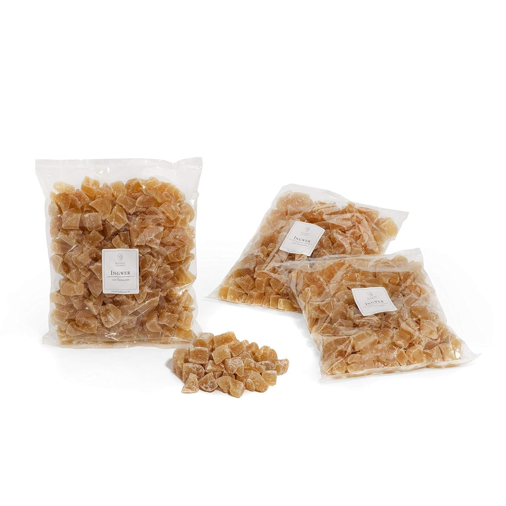 Boomers Gourmet - Ghimbir confiat, ușor îndulcit - 1 kg Produse deshidratate Naty Shop 3 X 1 kg