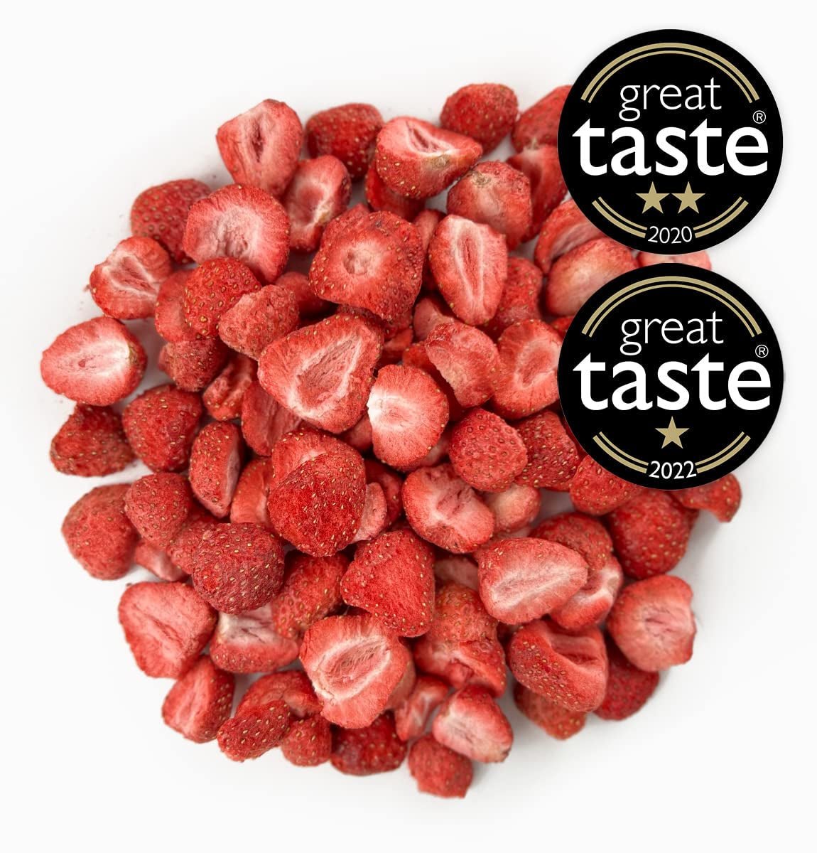 BRIX căpșuni liofilizate | Căpșuni naturale 75 g | Great Taste Award pentru fructe uscate, liofilizate | Fără OMG, fără gluten, vegan, vitamine reținute Produse deshidratate Naty Shop