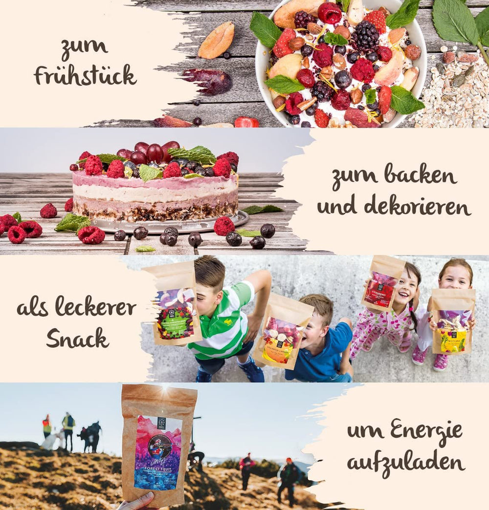 BRIX fructe liofilizate | Amestec natural de fructe uscate 115g | Premiul Great Taste pentru fructe uscate | Fără OMG, fără gluten, vegan, vitamine reținute Produse deshidratate Naty Shop