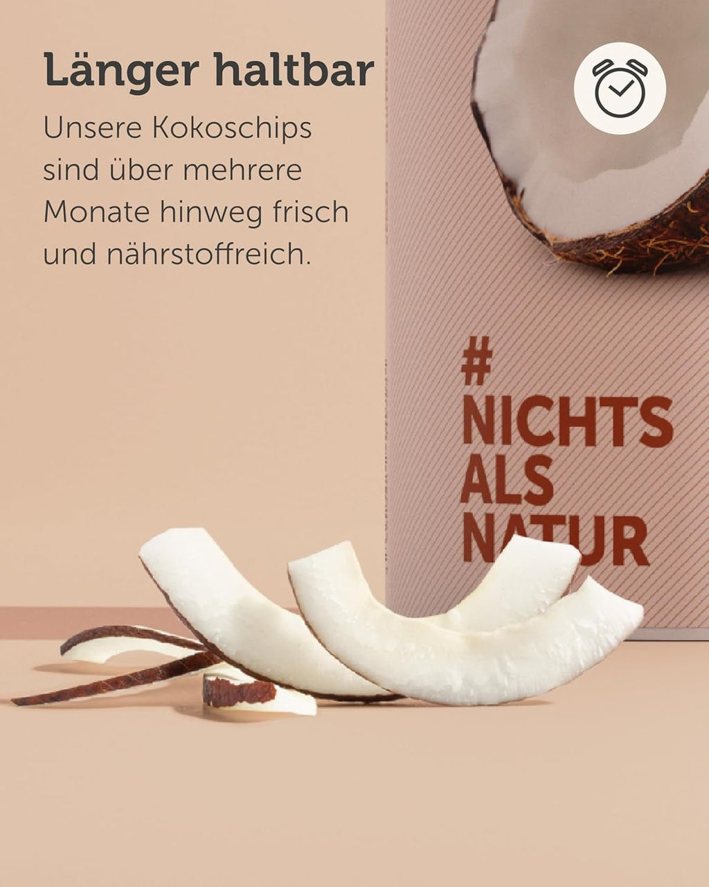 BUAH® Chipsuri de nucă de cocos uscată | Chipsuri din nucă de cocos organică, chipsuri de nucă de cocos ca gustare, pentru muesli și pentru coacere | Înlocuitor ideal pentru bomboane | Vegan și fără zahăr adăugat | 400g Produse deshidratate Naty Shop