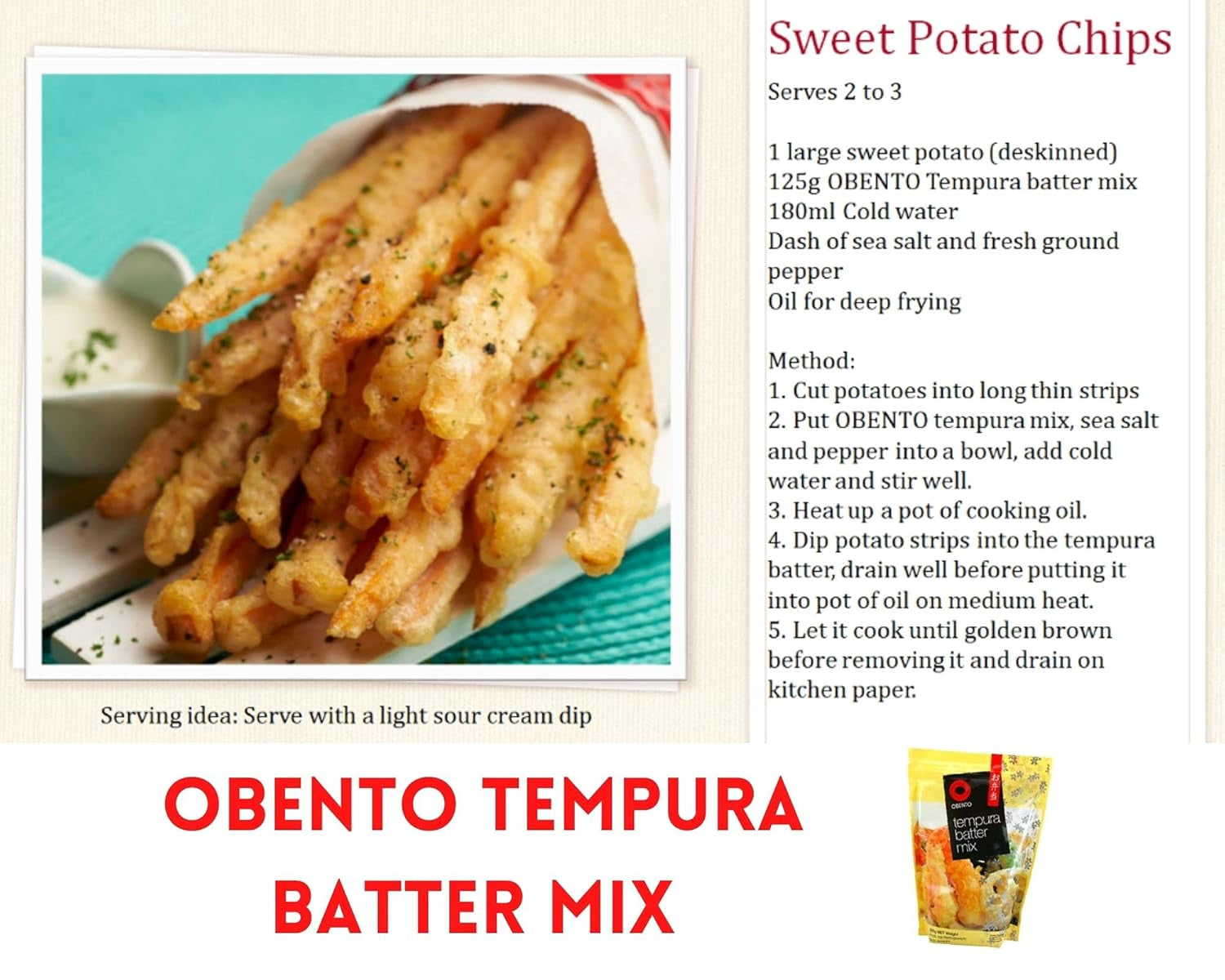 Tempura Batter Mix Tempura Back-Frittiermischung, 500 Gramos Mezcla para hornear y cocinar Naty Shop