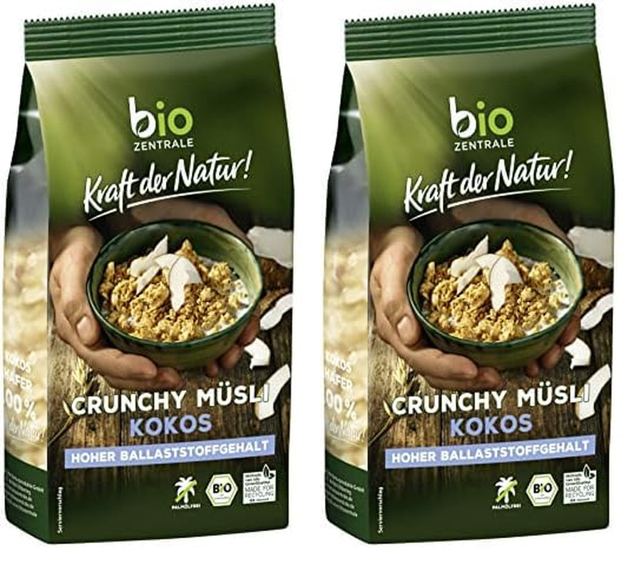 Muesli crujiente con frutos rojos Biozentrale | 375 g Muesli ecológico | Ideal para el desayuno y tu taza de muesli para llevar | Una alternativa a las barritas de muesli