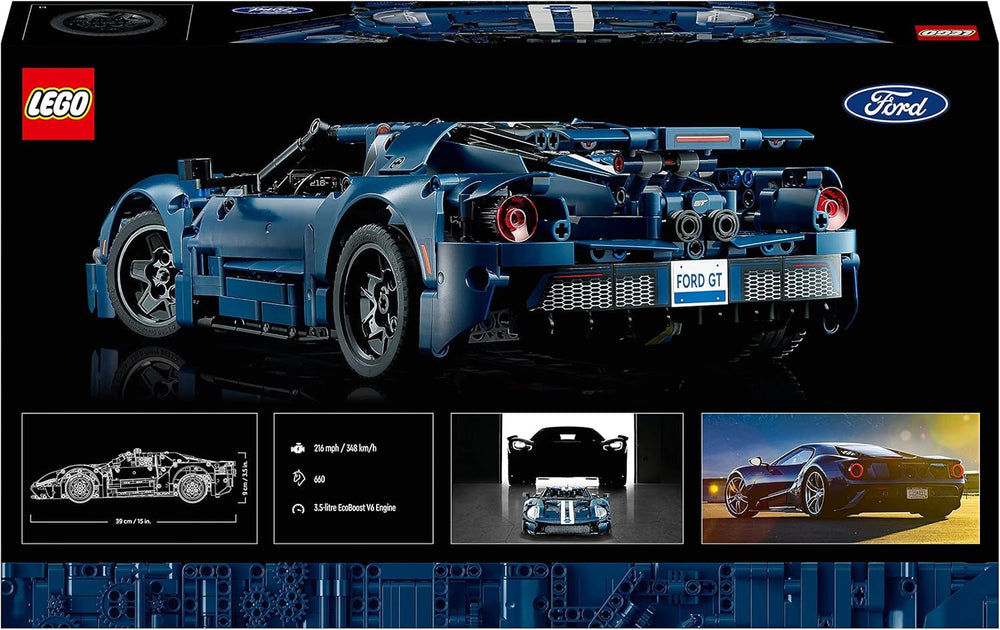 LEGO 42154 Technic Ford GT 2022 Kit model de mașină pentru adulți, Supercar la scara 1:12 cu caracteristici autentice, set avansat pentru colecționari Seturi de constructie Besuche den LEGO-Store