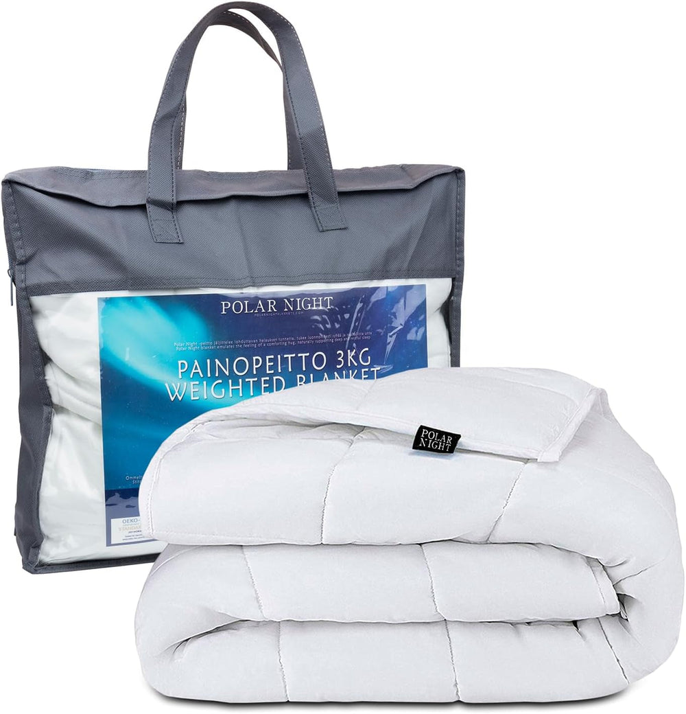 Manta lastrada para adultos 150 X 200 Cm, 7Kg - Manta lastrada para sueño profundo, manta pesada, manta terapéutica 100% algodón, manta relajante Oeko-Tex® 100 Edredón Estándar Camas y Mantas Noche Polar 135 X 200 Cm 9,0 Kilogramos