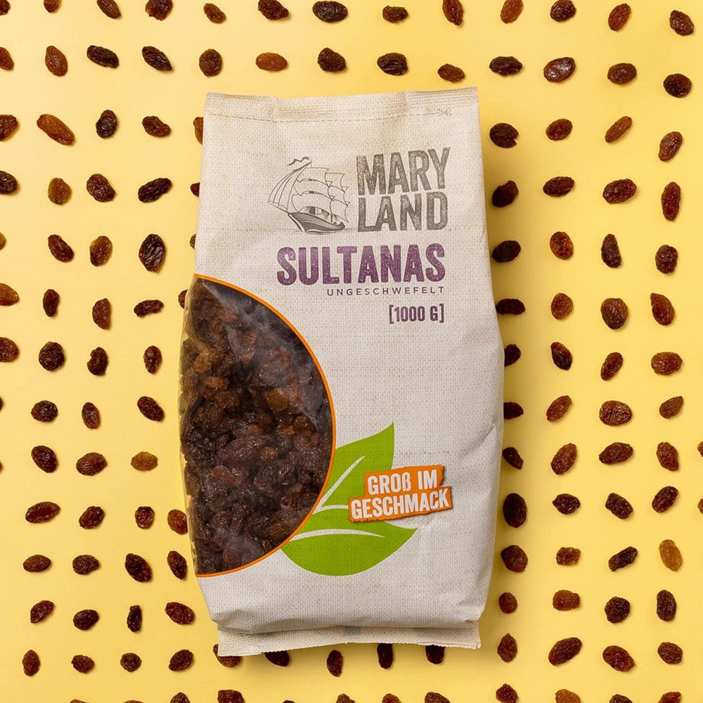 Maryland Sultanas, Pasas deshidratadas, naturalmente dulces, sin azúcares añadidos - sin conservantes, 1 Kg Productos deshidratados Naty Shop