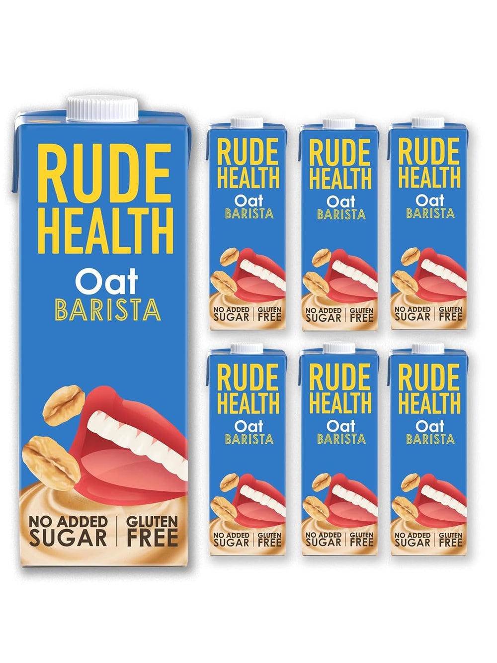 Rude Health 6 x 1 litro de bebida biológica de anacardos, 100 % natural, bio getränk, libre de gluten, ungesüßt, preisgekrönt, gesund & vegan, 100 % recycelbare Verpackung