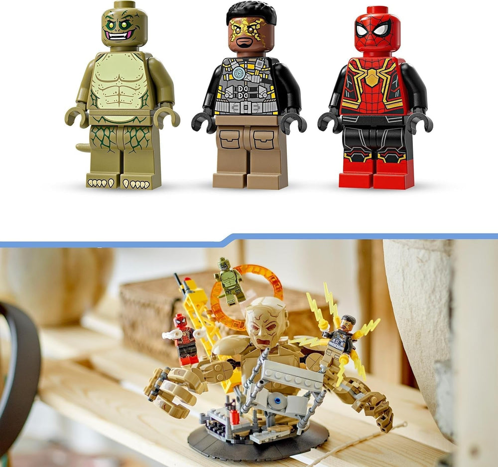 LEGO Marvel Spider-Man vs. Sandman: Enfrentamiento Juguete de superhéroe con figuras que incluyen un lagarto y un juego de rol eléctrico Juguete de construcción Regalo para niños y niñas entusiastas de la acción 76280 Juegos de construcción Besuche den LEGO-Store