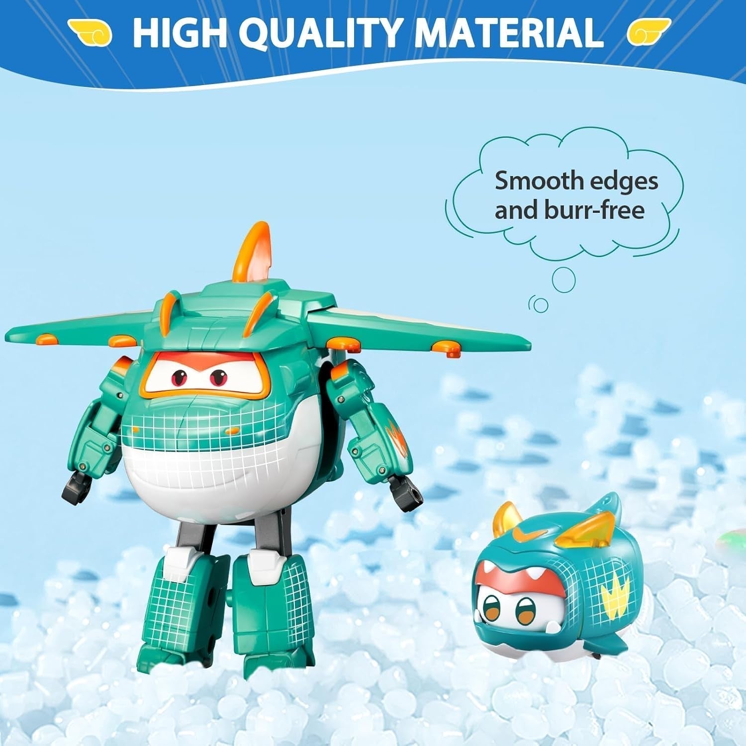 Super Wings EU770447 - Transforming Tino & Pet, figura de juguete transformable aprox. 14,5 cm y mascota con una altura de aprox. 4,3 cm, para niños mayores de 3 años Figuras de acción Naty Shop