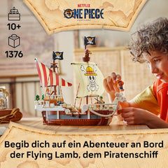 LEGO ONE PIECE - Das Piratenschiff Flying Lamb (Going Merry) - Juego de juegos con 5 minifiguras - incluido. Luffy, Zoro y Nami - Spielzeug zum Bauen - Geschenk für Jungen, Mädchen & Fans ab 10 Jahren - 75639