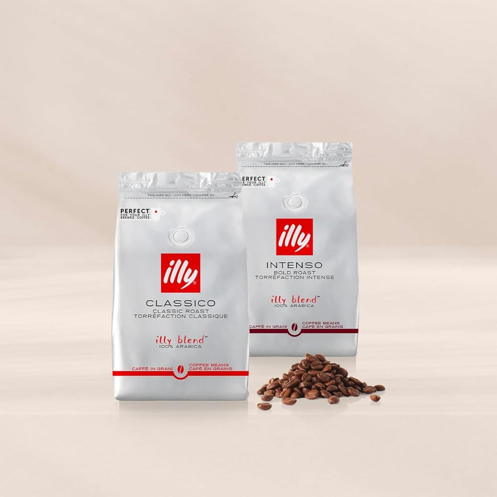 illy, Kaffeebohnen Zum Mahlen CLASSICO, 100 % Arabica mit Noten von Orangenblüten und Jasmin, Sanfter Geschmack und Süßer Nachgeschmack, 1 Dose mit 500g