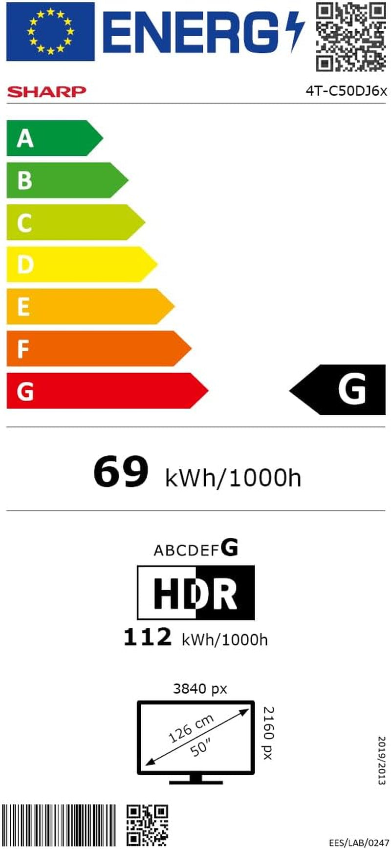 Televizor Android SHARP 50DJ6E, 126 cm (50 inch), 4K Ultra HD, LED TV (Smart TV fără ramă, Harman Kardon), 2023