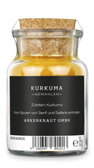 Ankerkraut Cúrcuma, gemahlen, Turmeric Gewürz Pulver, 75 g en vaso de corcho