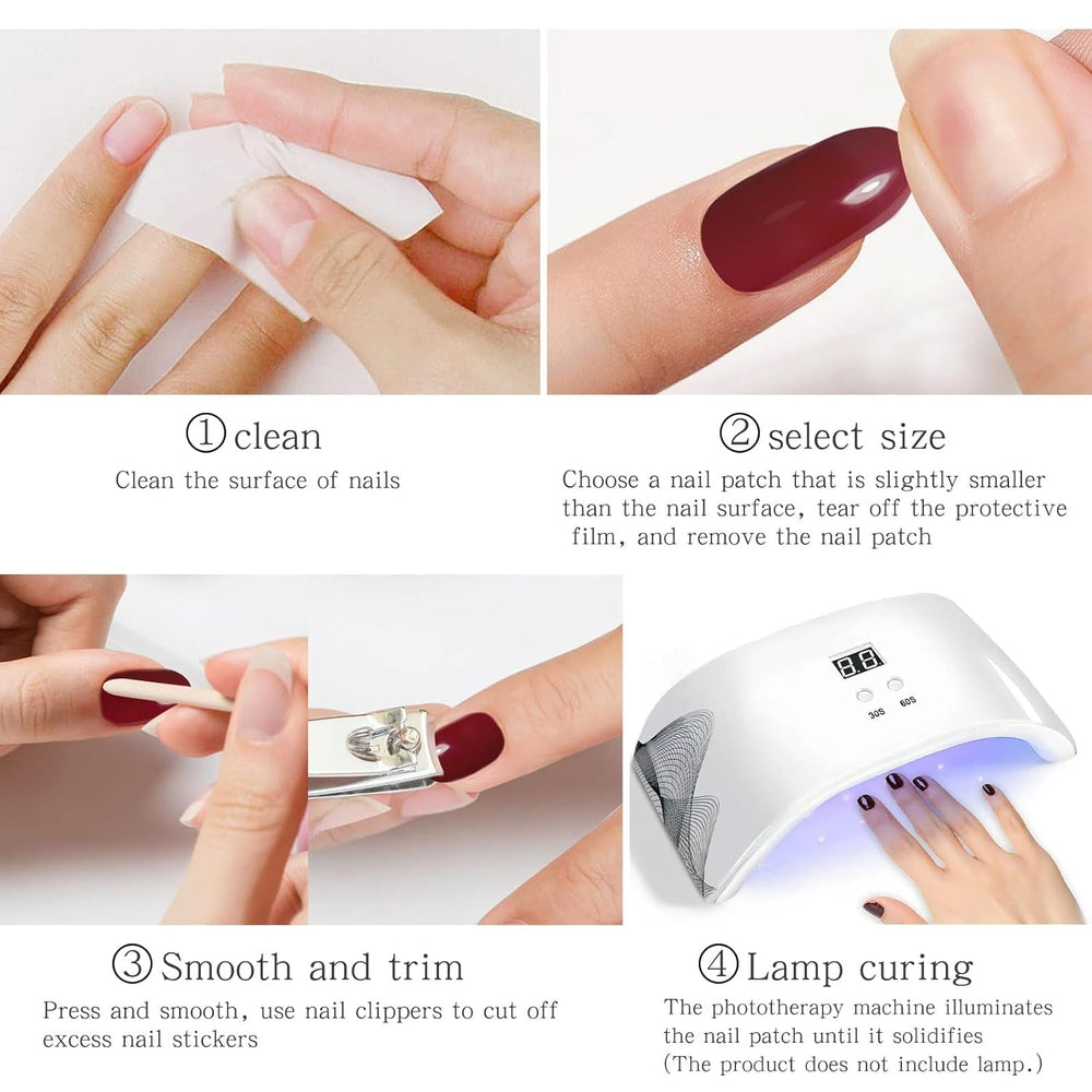 JMEOWIO Nagelfolie UV Härtend Schlange Stern UV Gel Nail Strips Nagelsticker Nagelaufkleber Nail Art Dekoration Nageldesign Zubehör