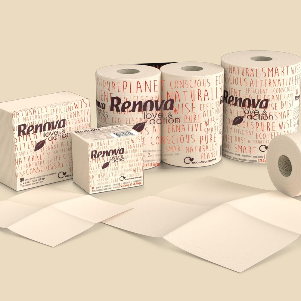 Hârtie igienică Renova Eco Love & Action, 4 bucăți