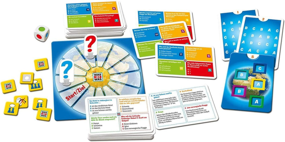 KOSMOS 687748 What's What: Descubre el mundo, juego de preguntas, más de 300 preguntas, juego de conocimiento cooperativo para niños y jóvenes a partir de 8 años, diversión de adivinanzas, juego familiar