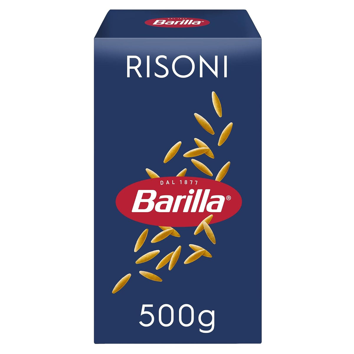 Pasta Barilla Risoni núm. 26 trigos duros de alta calidad, siempre al dente (1 x 500 g)