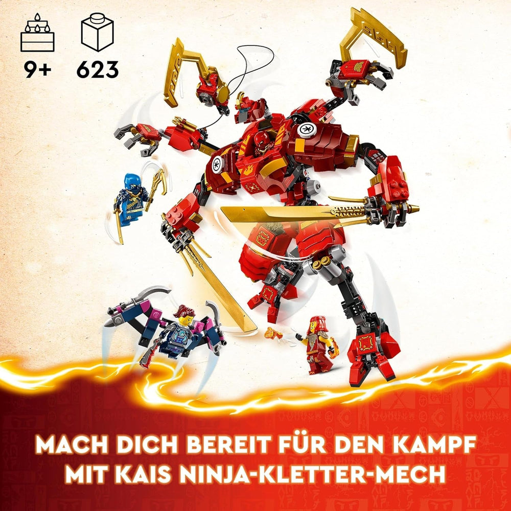 LEGO NINJAGO Juego de robot trepador ninja de Kai, juguete ninja con figura de acción para construir y 4 minifiguras, juego de aventuras para niños, regalo de cumpleaños para niños y niñas de 9 años 71812 Juegos de construcción Beuche den LEGO-Store