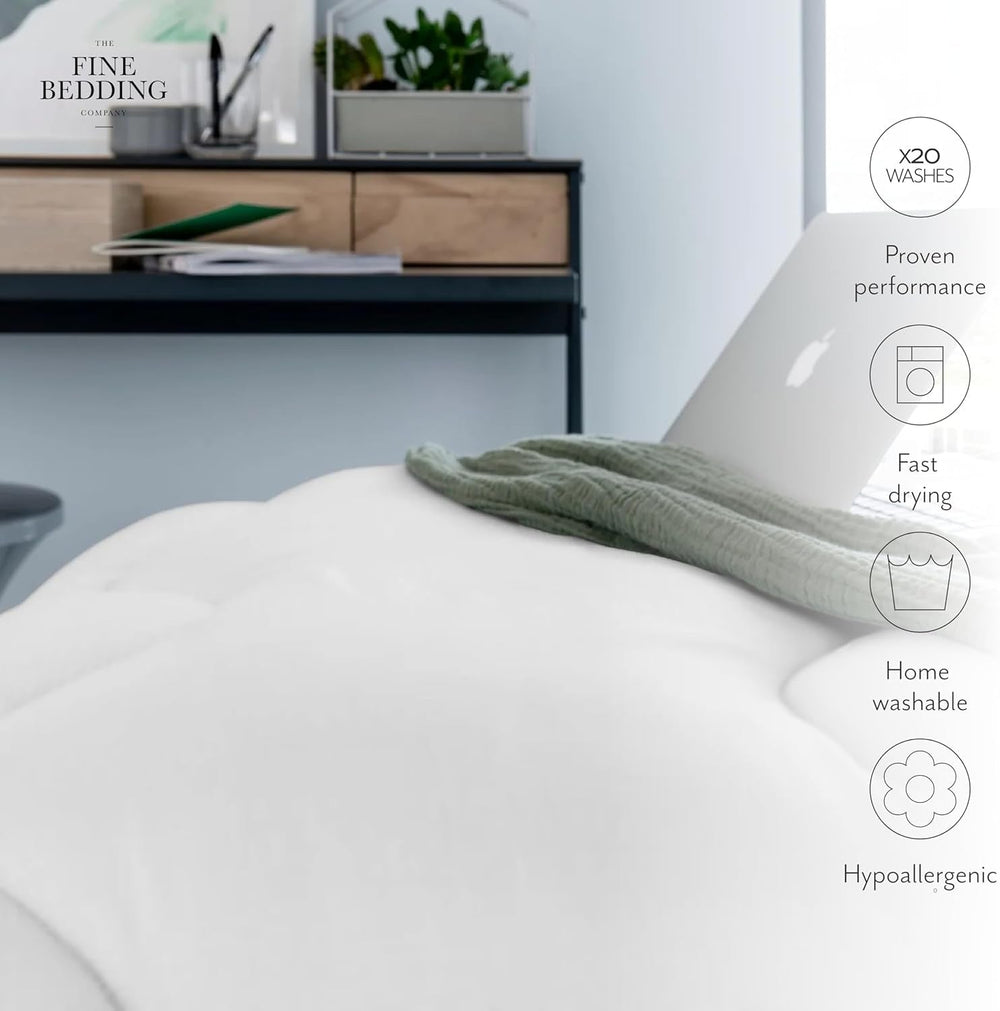 Plapumă dublă Spundown, 4.5 Tog, ușoară, hipoalergenică, caldă, lavabilă, plapumă de vară, pat dublu, calitate hotelieră de lux, cuvertură cu materialele noastre reciclate Plapumi si pilote Naty Shop