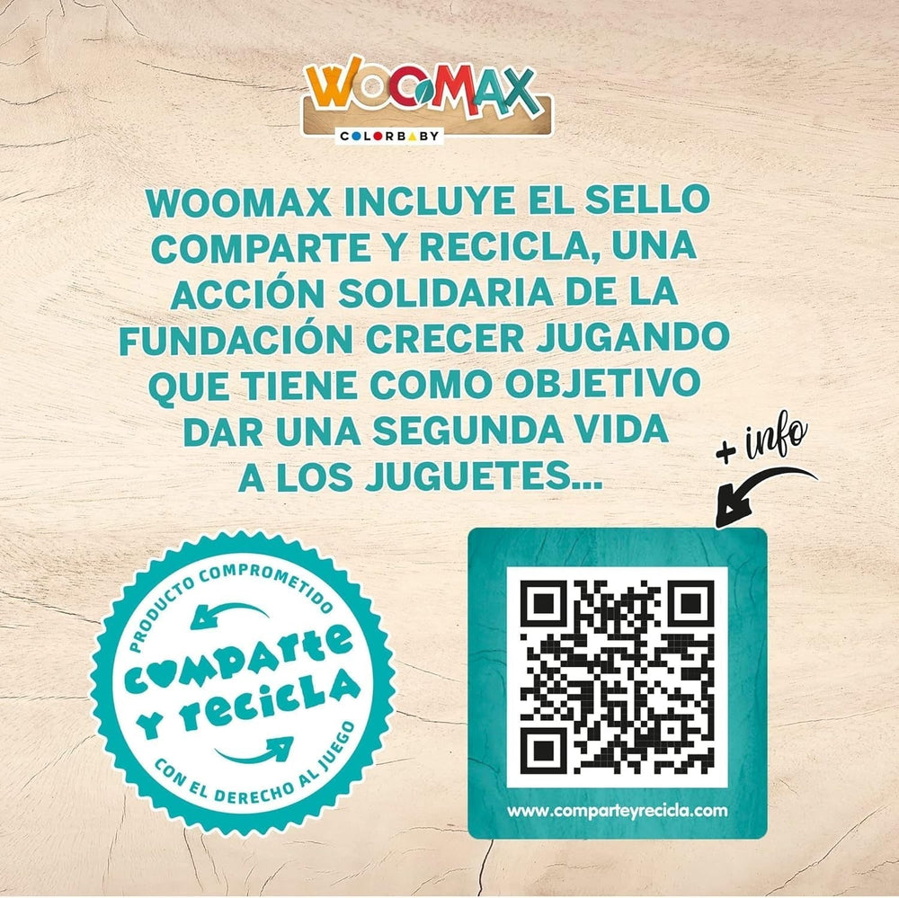 Colorbaby WOOMAX 49314 - Cerradura de madera 37 X 15 X 53,5 Cm +3A Casas de Muñecas Naty Shop