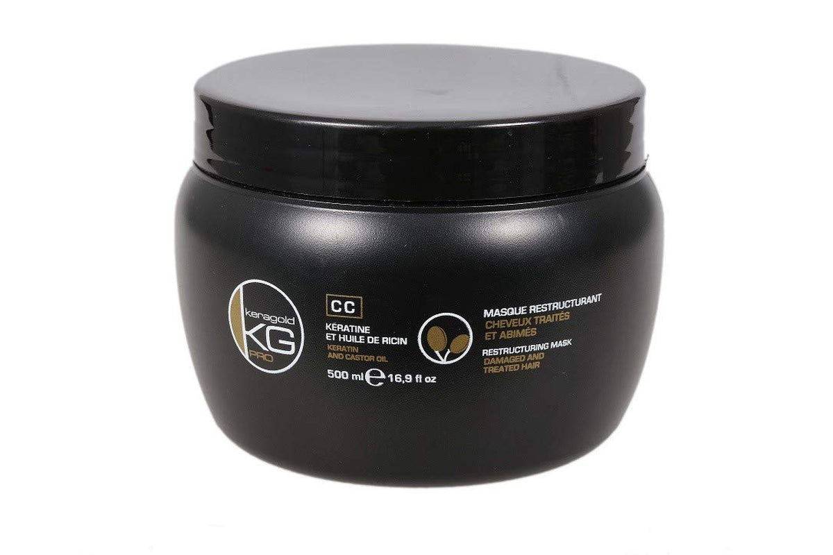 Keragold Pro CC masca cu keratina / ulei de ricin, negru, 500 ml (1 buc) Masca de par Naty Shop 1