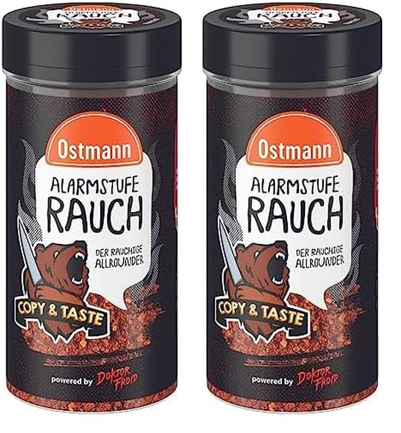 Ostmann Gewürze - Alarmstufe Rauch | Gewürzzubereitung mit Geräucherter Paprika | Para hamburguesas, Grillfleisch und Co. | Doctor Freud 115 g en Streuer