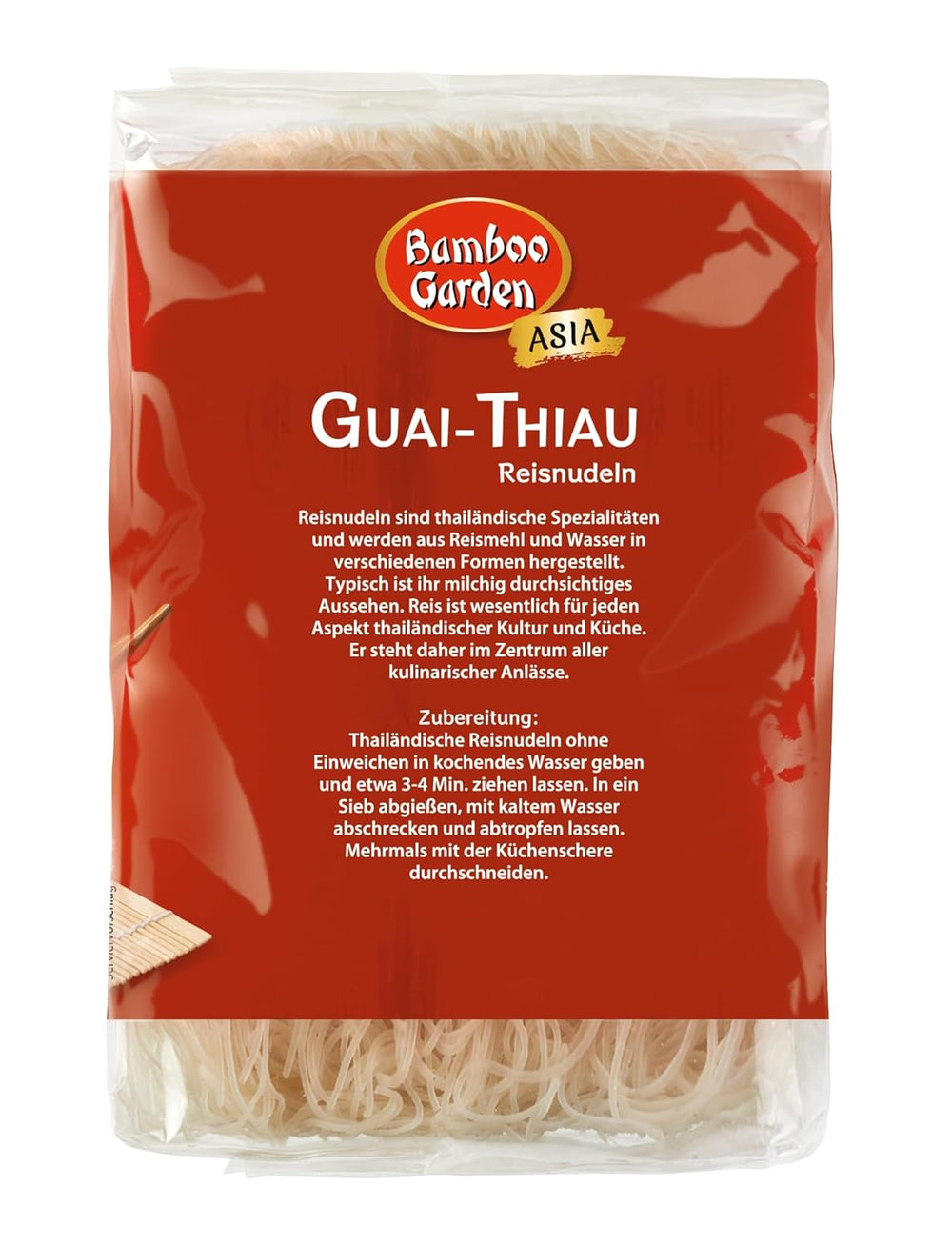 Fideos de arroz Guai Thiau de Bamboo Garden, 250 g (el diseño del empaque puede variar)
